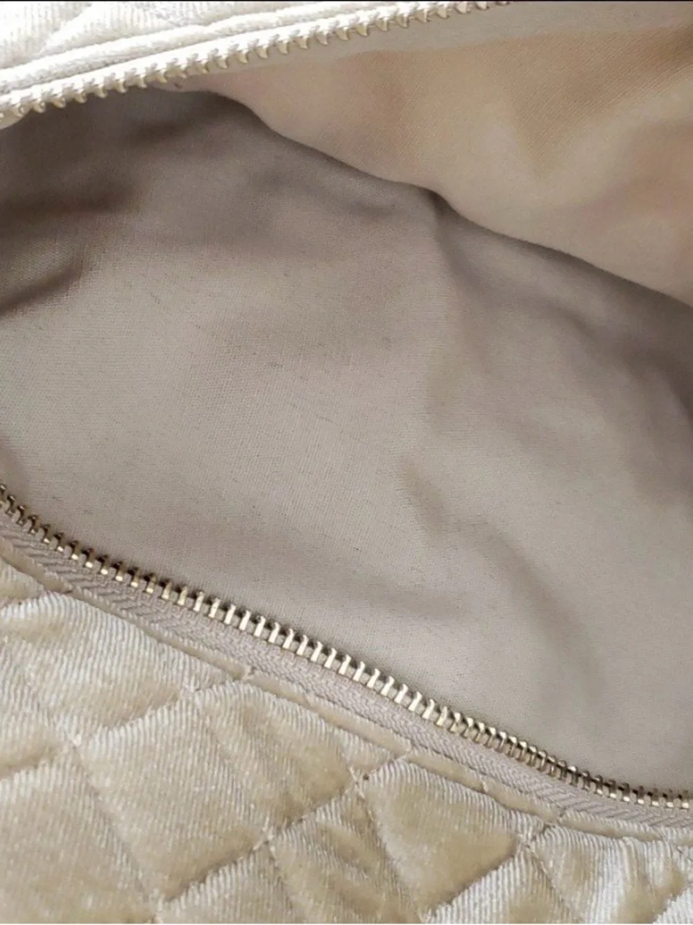 NWT Bebe “Danielle” Plush Velvet Gold Backpack